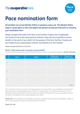 Pace Nomination form