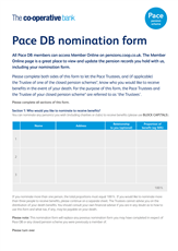 Pace Nomination form