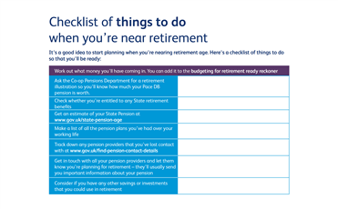Retirement checklist