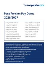 Pace pay date card