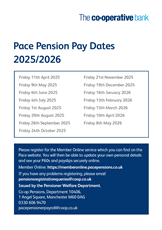 Pace pay date card