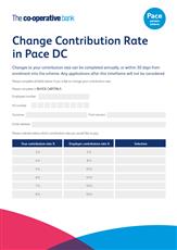 Change Contribution Rate form