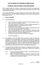 Internal Dispute Resolution Procedure